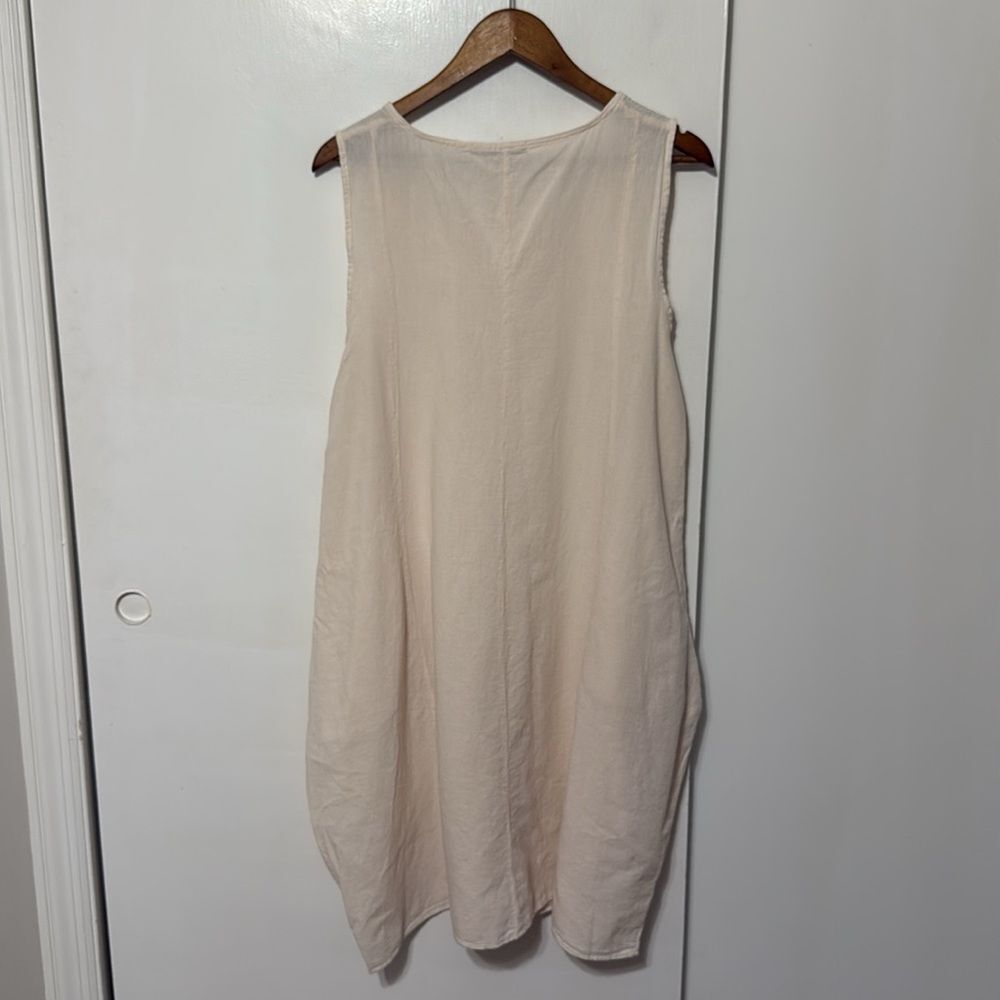 NWT Giocam 100% Peruvian Cotton Tank Dress with Pockets Lagenlook - Picture 9 of 14